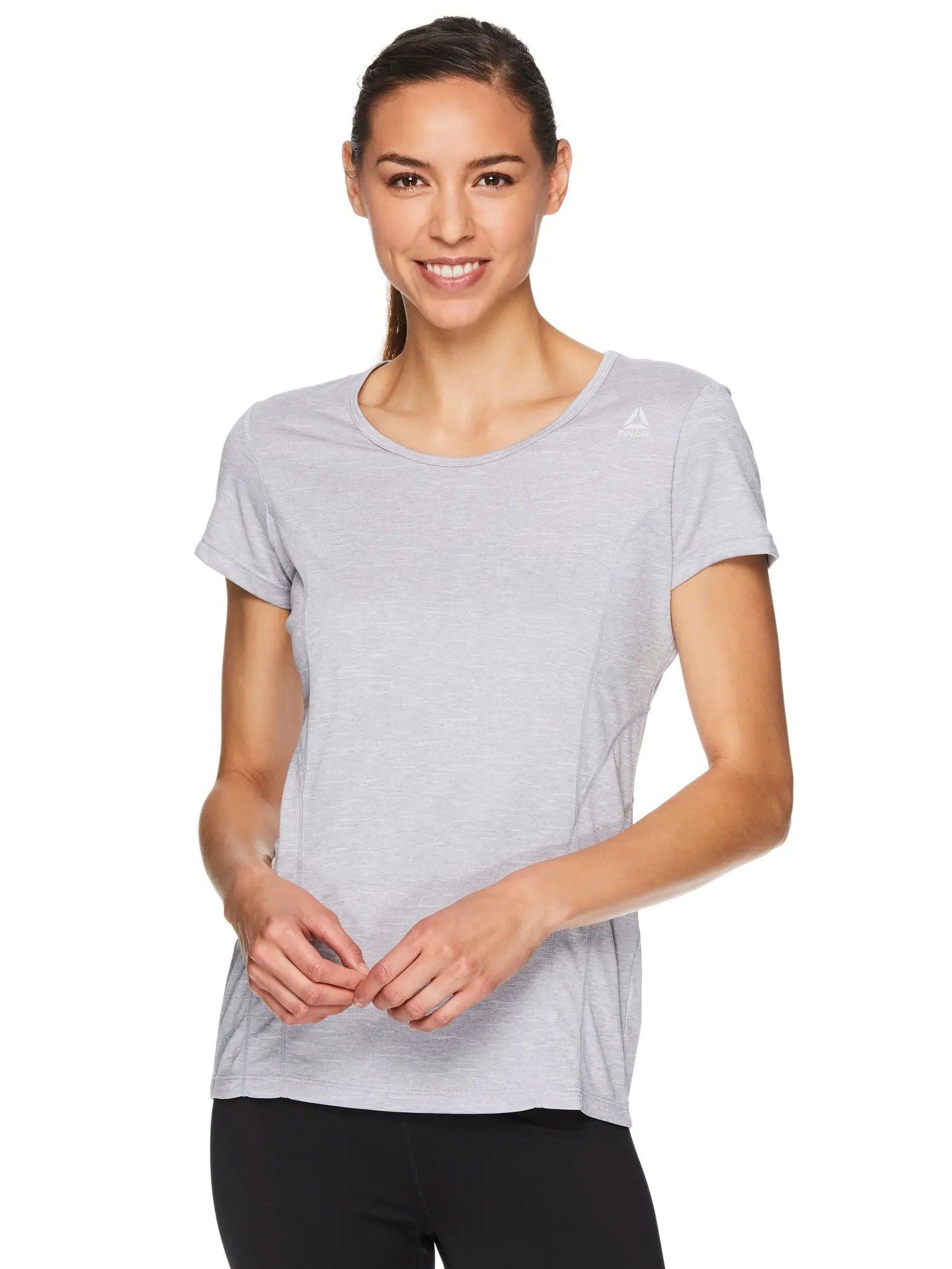 Reebok Women's Fitted Performance Variegated Heather Jersey T-Shirt Product Image