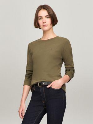 Tommy Hilfiger Women's Long-Sleeve Crewneck Favorite T-Shirt Product Image