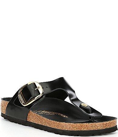 Birkenstock Womens Gizeh High Shine Big Buckle Thong Sandals Product Image