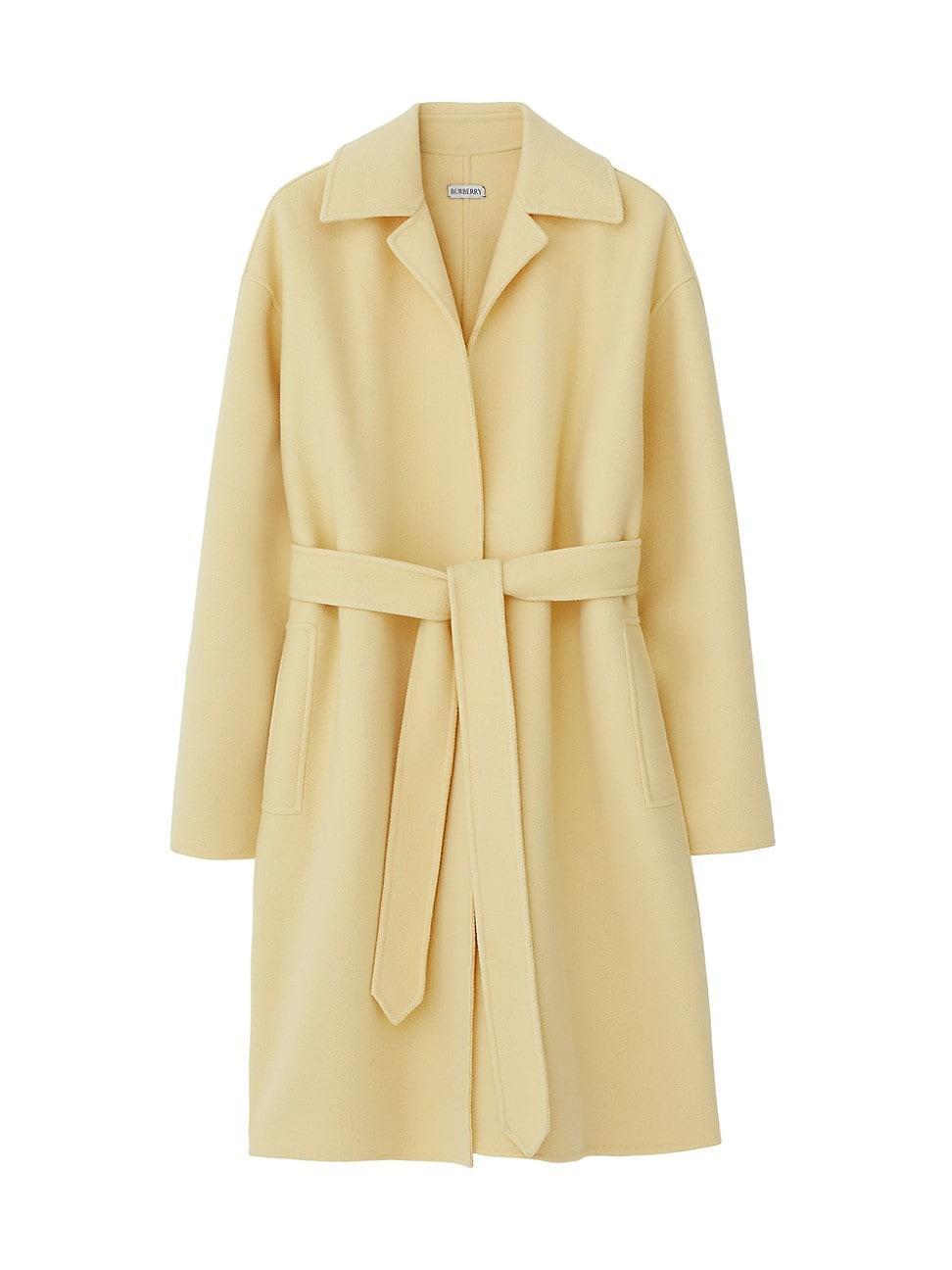 Womens Double-Faced Cashmere Trench Coat Product Image