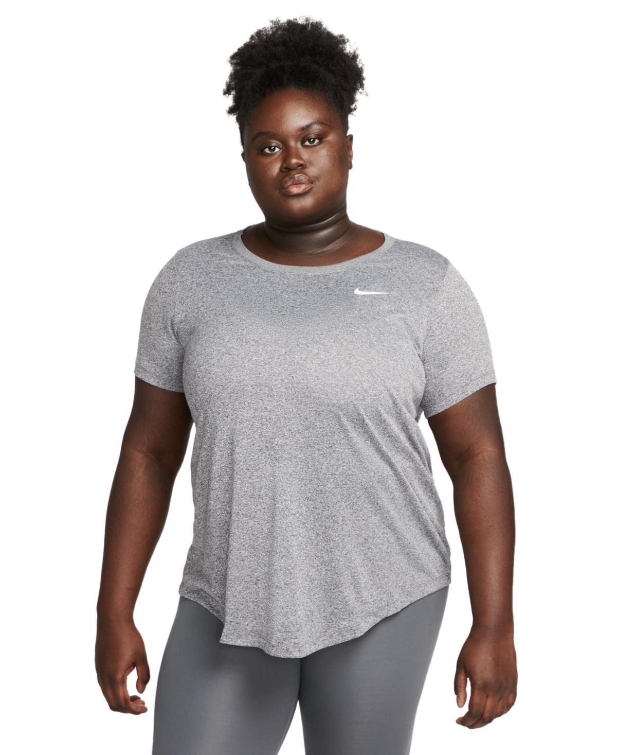 Nike Plus Size Active Dri-fit Womens Short-Sleeve Logo T-Shirt - Black Product Image