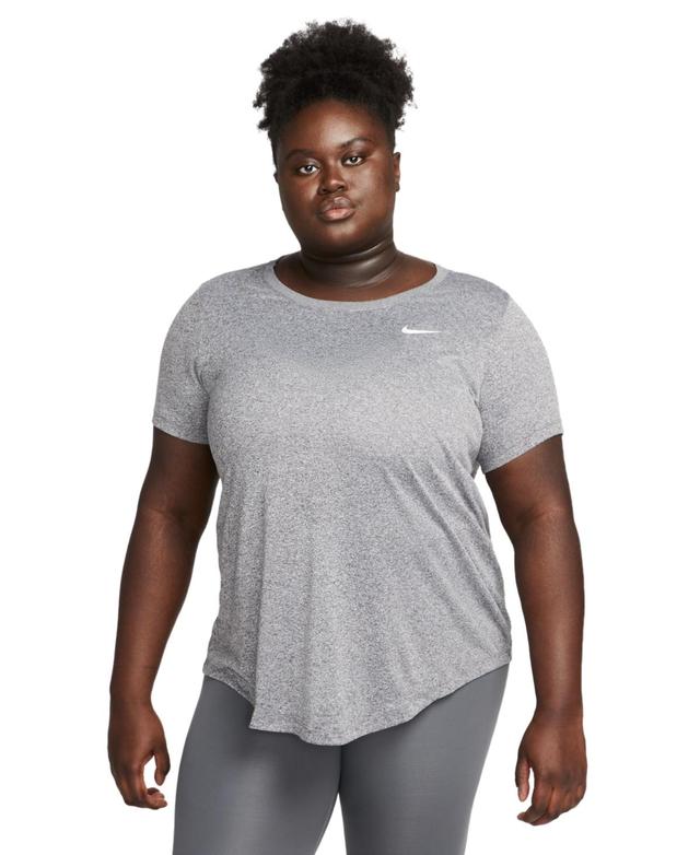 Nike Plus Size Active Dri-fit Womens Short-Sleeve Logo T-Shirt - Black Product Image