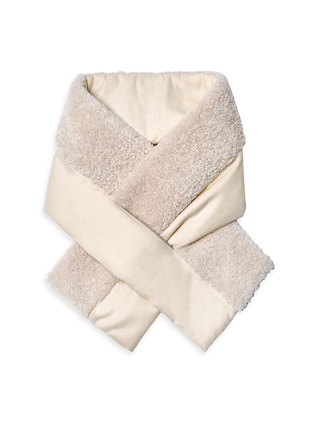 Womens Shearling & Wool Envelope Scarf Product Image