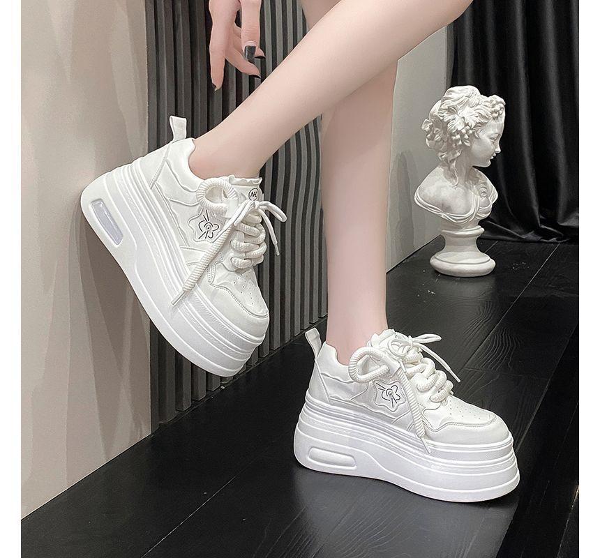 Floral Accent Platform Sneakers Product Image