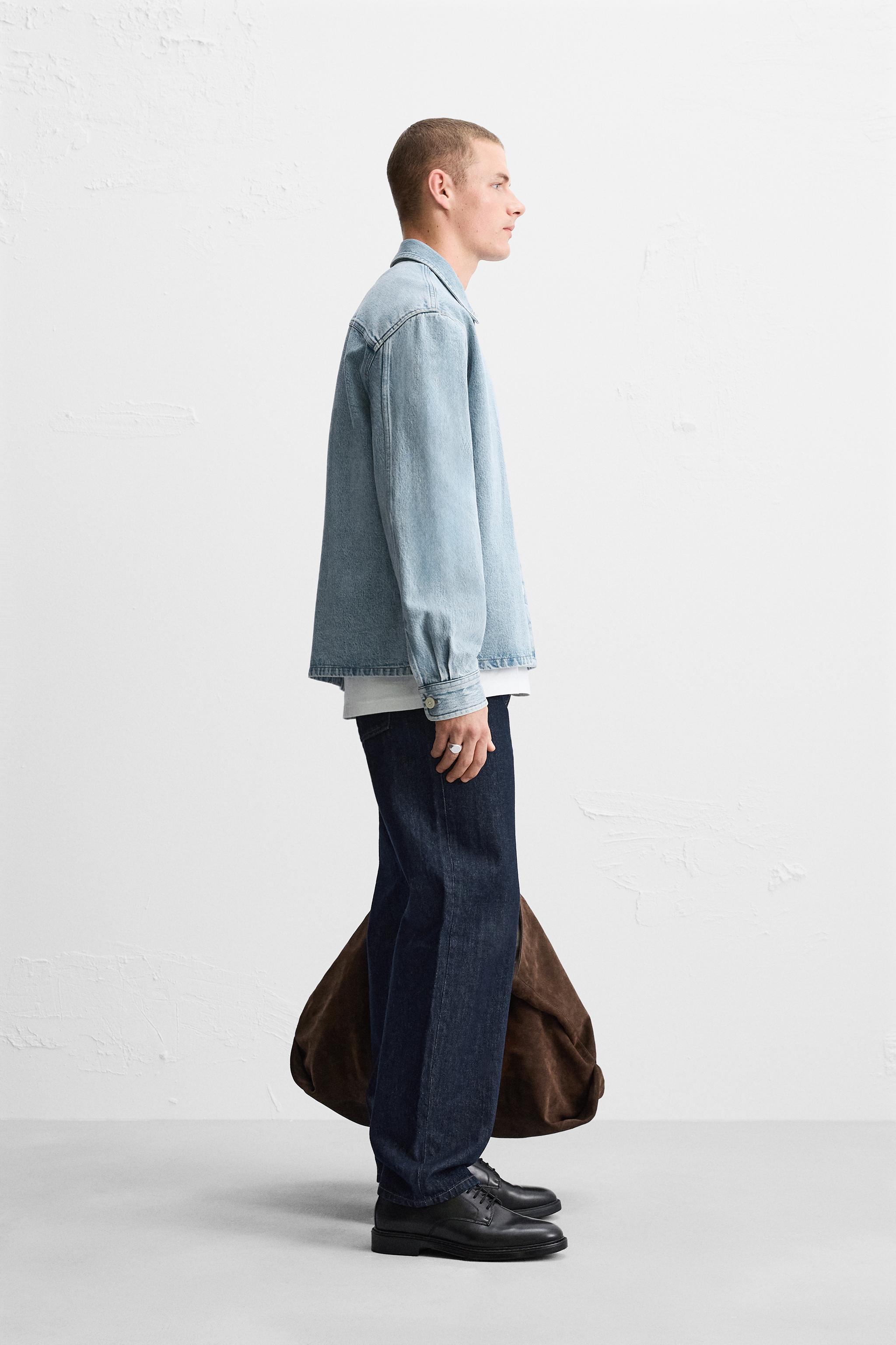 BOXY FIT DENIM OVERSHIRT Product Image