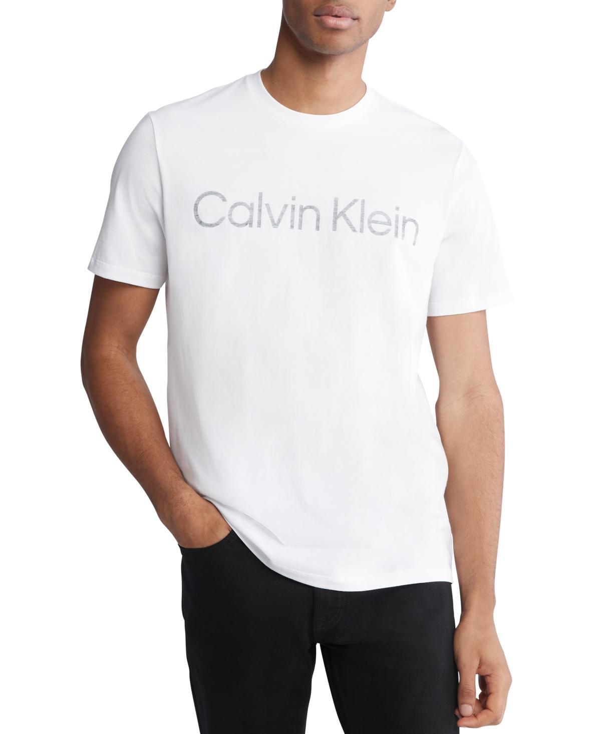 Calvin Klein Mens Short Sleeve Crewneck Faded Logo Graphic T-Shirt Product Image