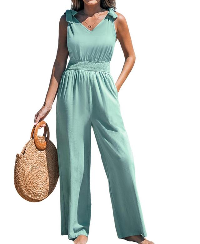 Women's Soft Tie Shoulder Jumpsuit Product Image