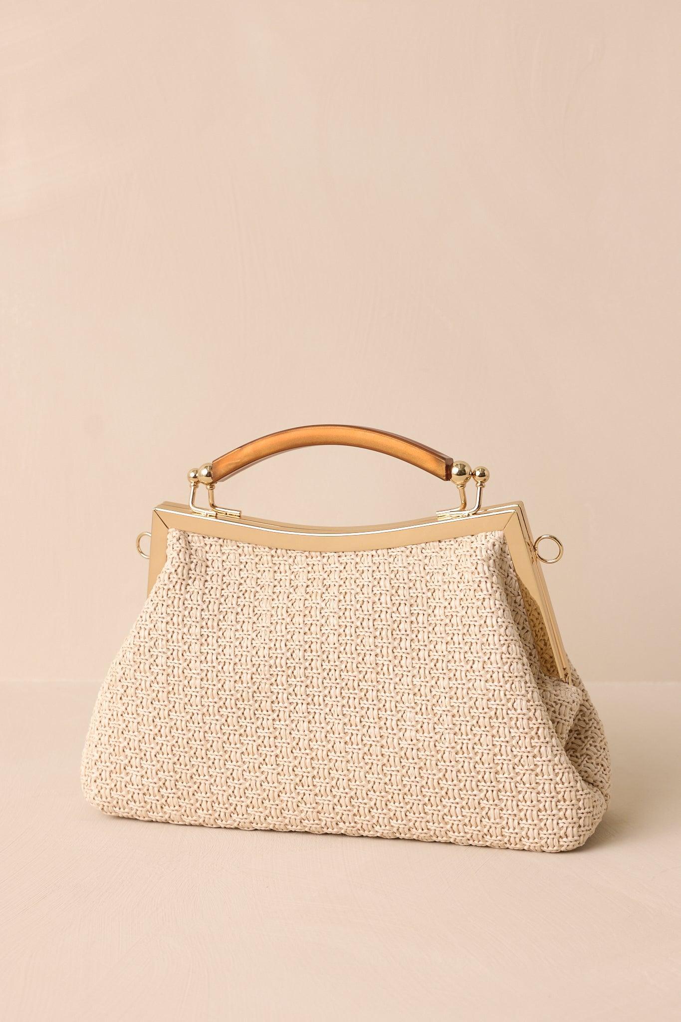 Talk Of The Town Natural Woven Handbag Product Image