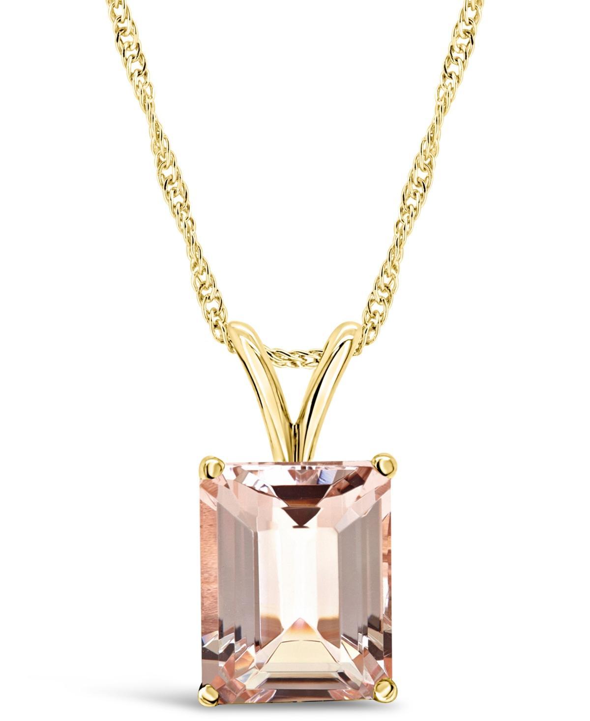 Alyson Layne 14k Gold Morganite Pendant Necklace, Womens 14k White Gold Product Image