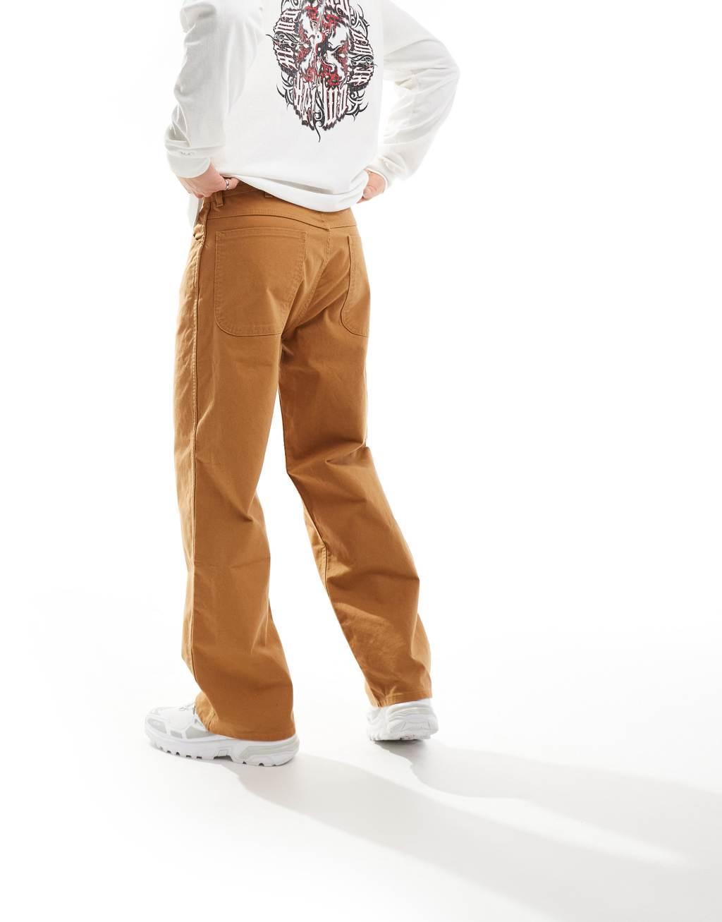 Levi's Skateboarding crop straight carpenter pants in tan Product Image