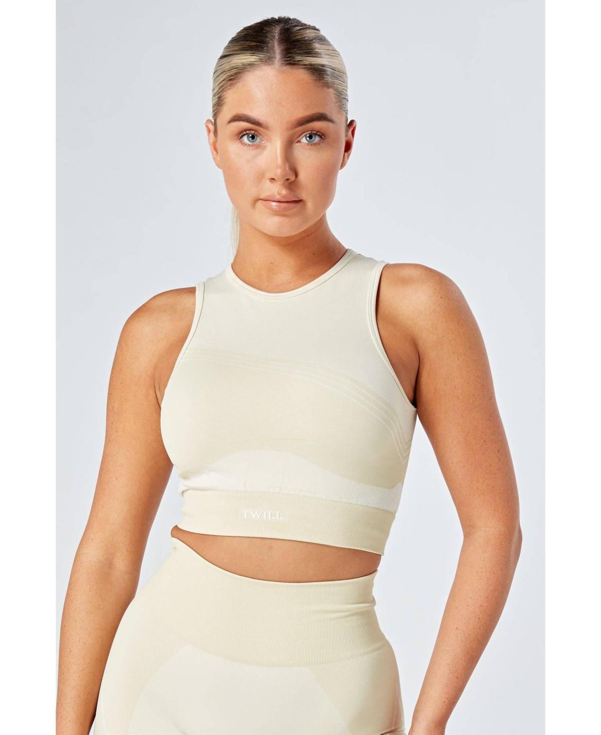 Womens Recycled Colour Block Body Fit Racer Crop Top product image