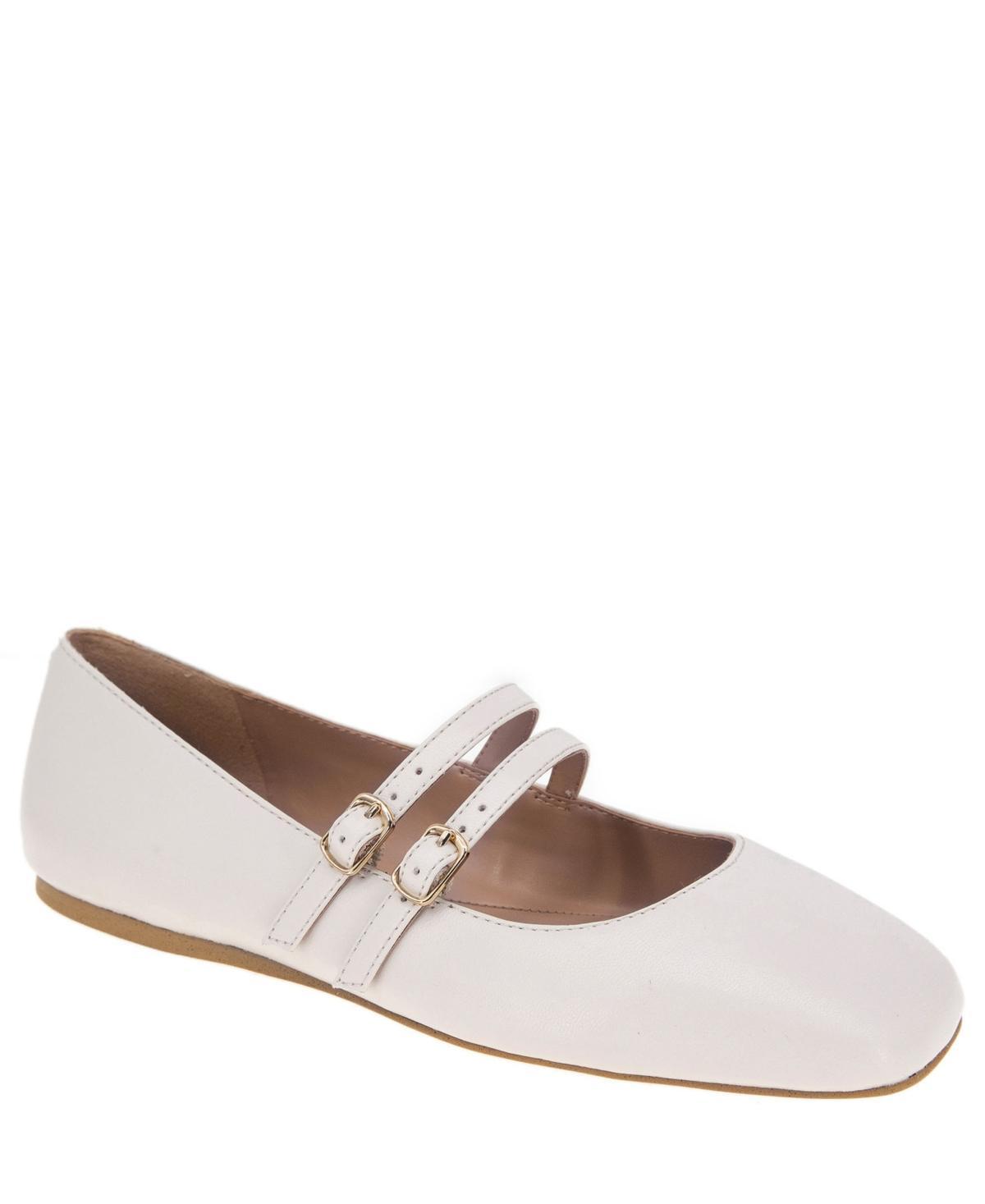 BCBGeneration Womens Harisa Slip-On Buckle Square Toe Mary Jane Ballet Flats Product Image