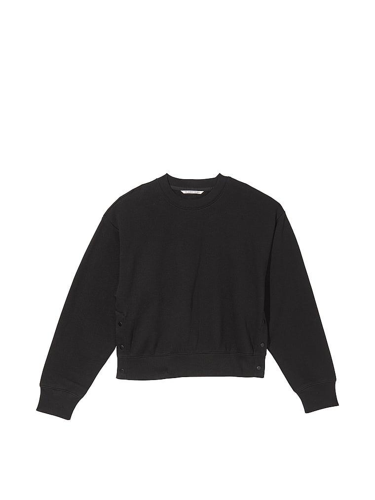 Cotton Fleece Oversize Snap Crewneck Product Image