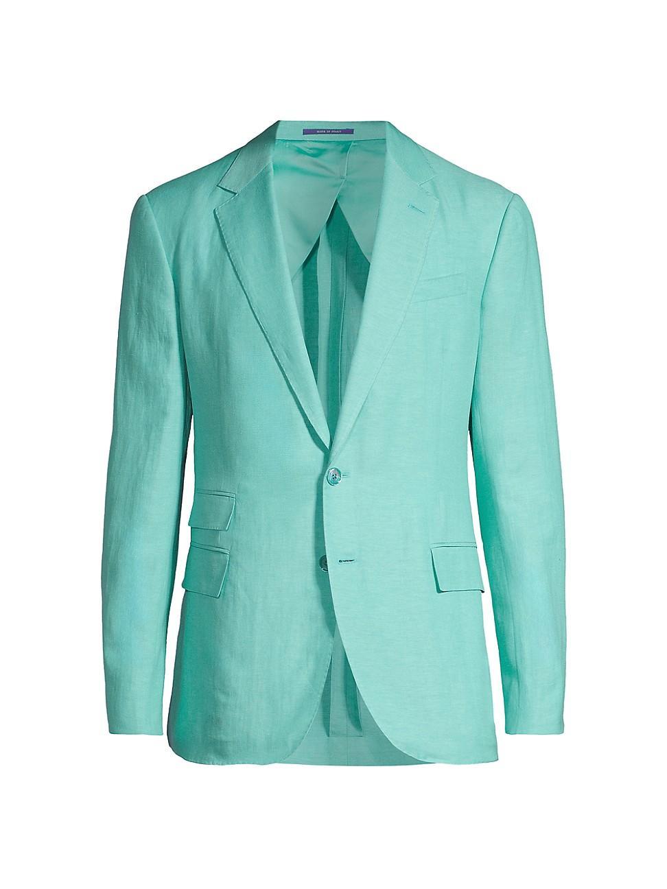 Mens Kent Silk-Linen Single-Breasted Jacket Product Image