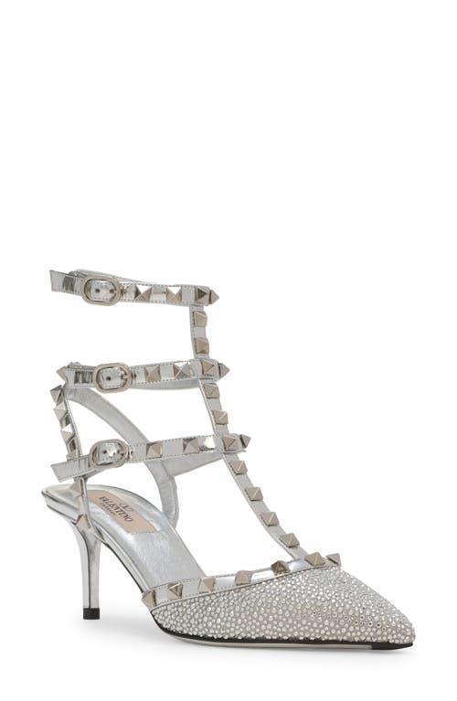 Valentino Garavani Rockstud T-Strap Pointed Toe Pump Product Image