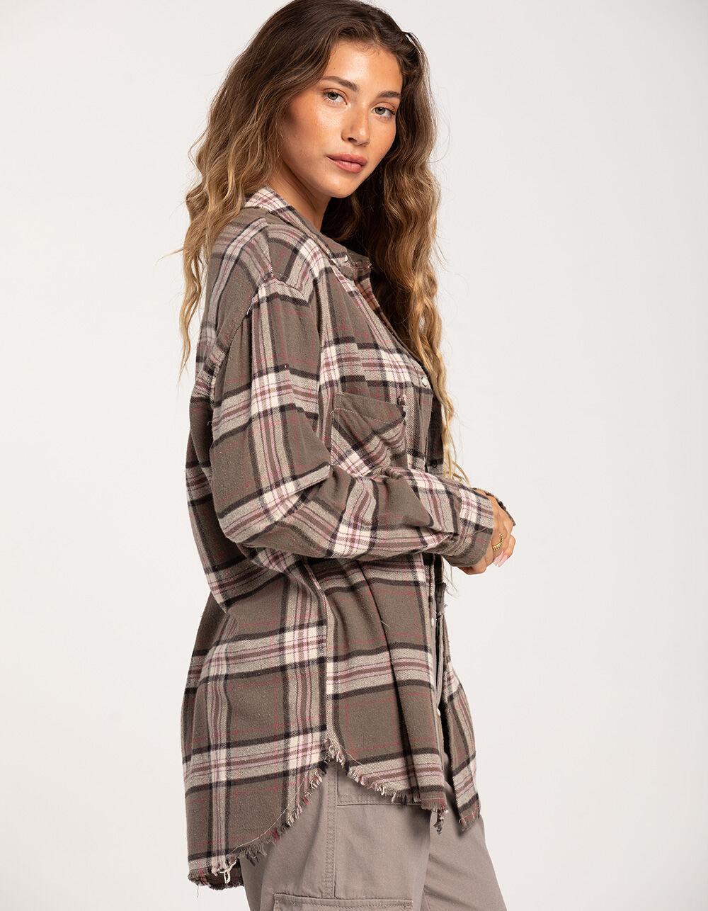 RSQ Womens Raw Edge Vintage Flannel Product Image