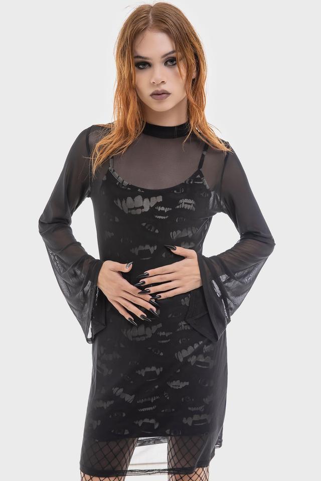 Sheer Vamp Dress Female Product Image