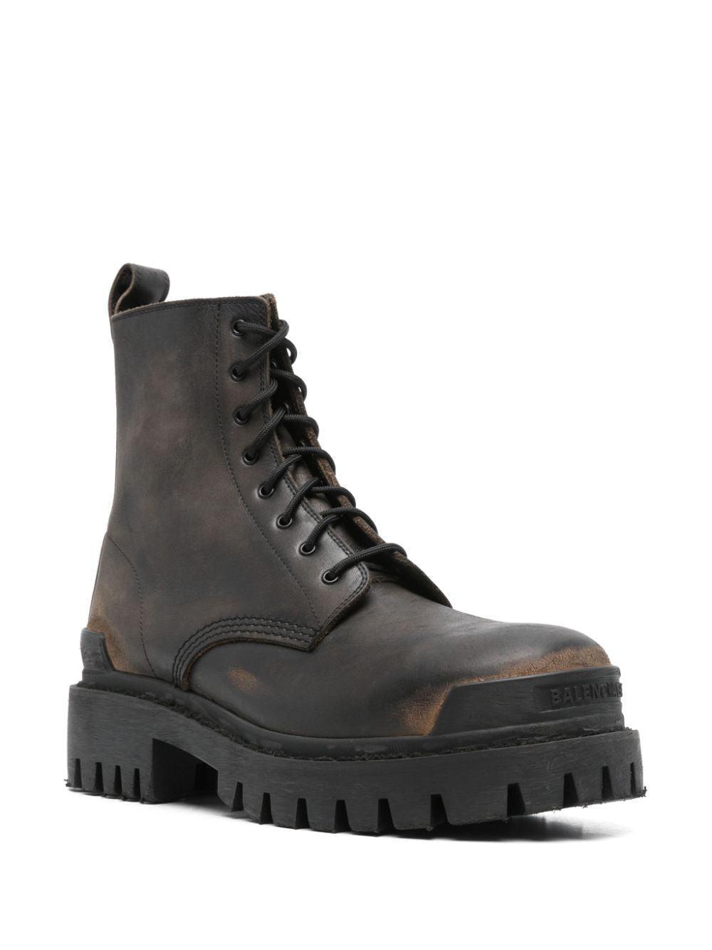 BALENCIAGA Leather Boot In Black Product Image