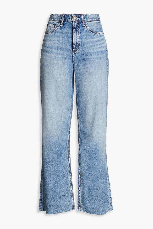 RAG & BONE Logan Hoch Sitzende Jeans Mit Weitem Bein In Ausgewaschener Optik In Light Denim Product Image