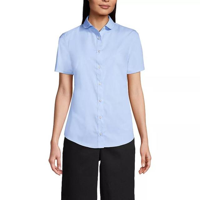 Womens Lands End School Uniform Peter Pan Collar Broadcloth Shirt Product Image