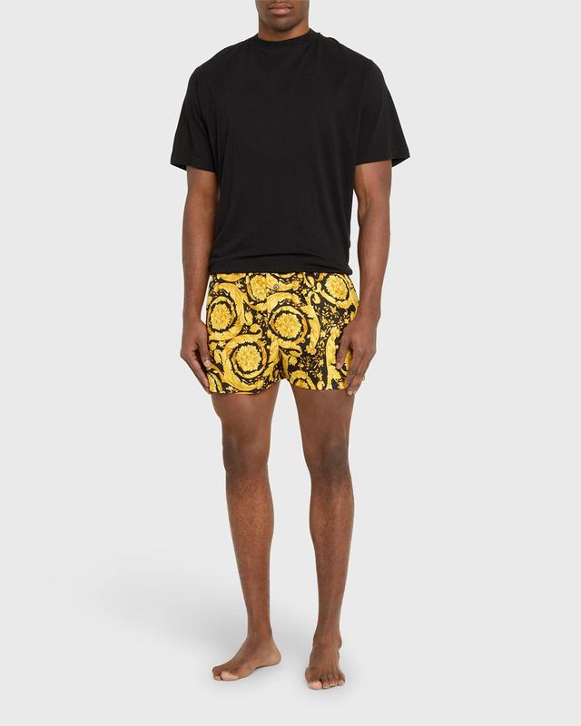 Mens Silk Baroque-Print Pajama Shorts Product Image