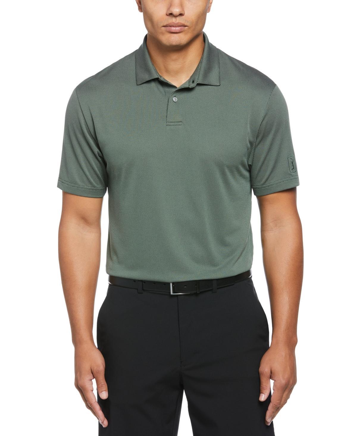 Pga Tour Mens Birdseye Textured Short-Sleeve Performance Polo Shirt Product Image