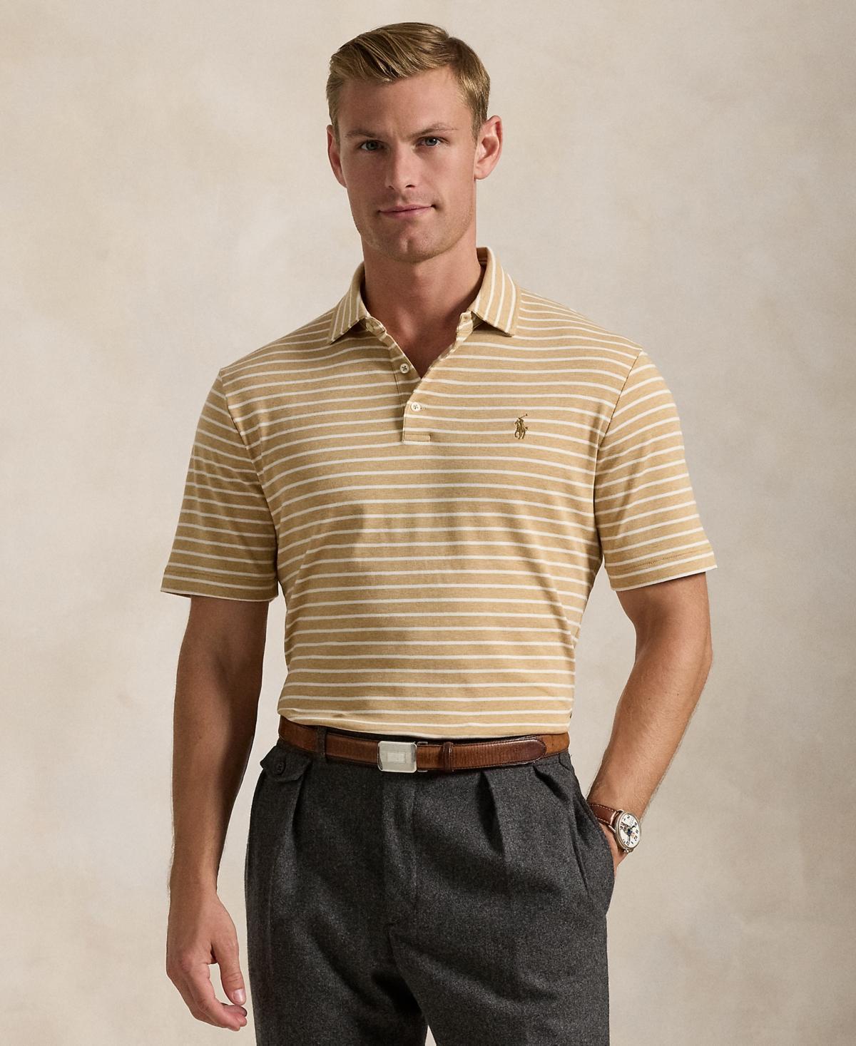 Polo Ralph Lauren Mens Classic-Fit Soft Cotton Polo Shirt - Camel Product Image