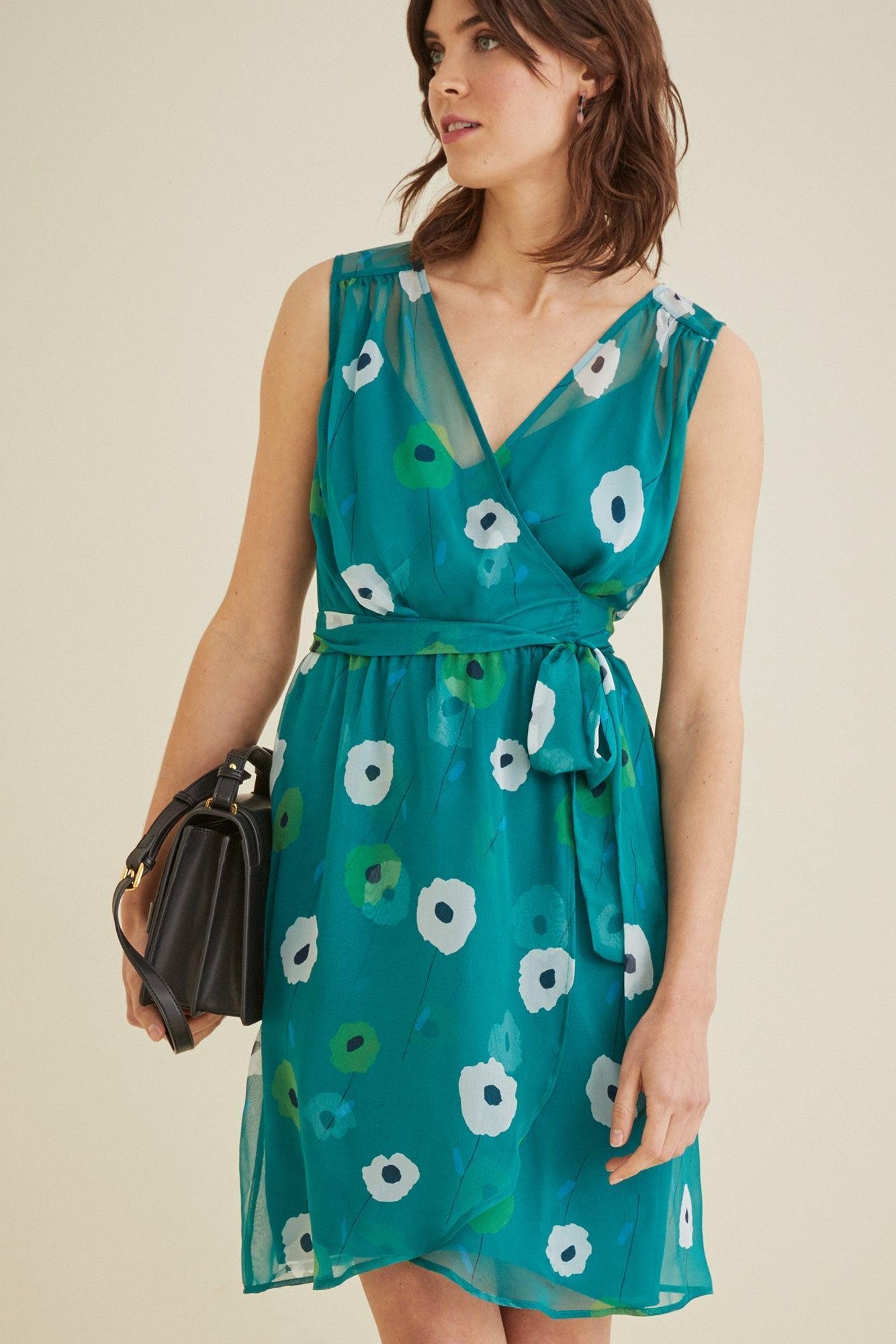 Delta Wrap Dress - Marin Florals - ReAmour Product Image