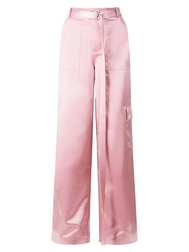 Womens Shay Satin Straight-Leg Pants Product Image