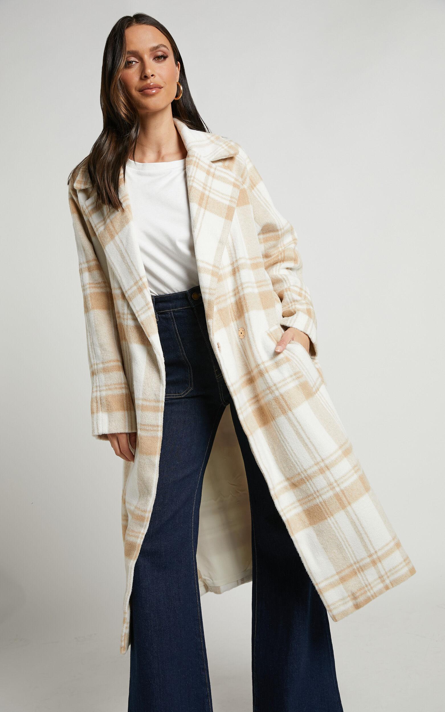 Phagie Coat - Wrap Coat in Cream Product Image