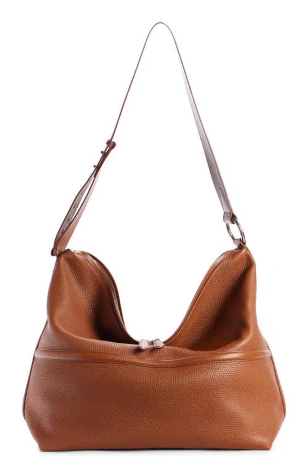 DRIES VAN NOTEN Leather Weekend Bag In Brown Product Image