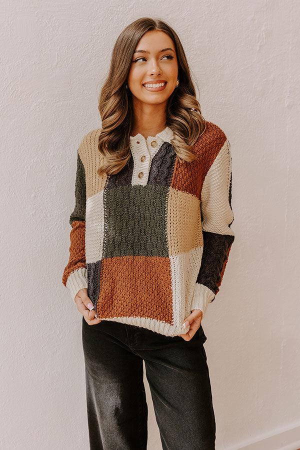 Downtown Dallas Color Block Sweater Product Image