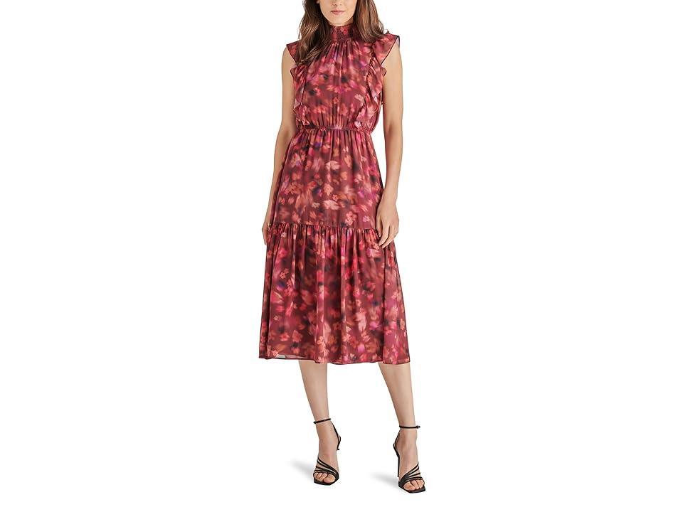 Steve Madden Anna Floral Mock Neck Midi Dress Product Image