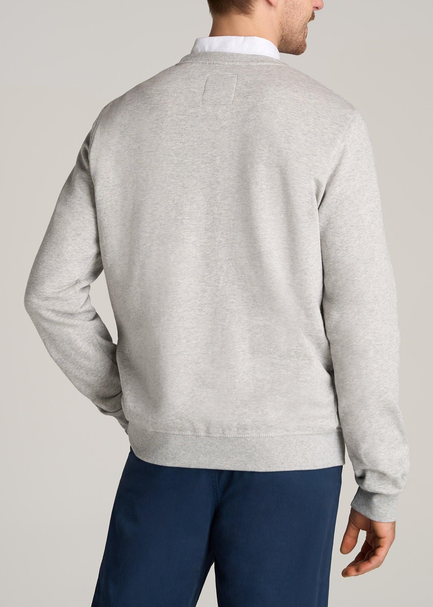 Wearever Fleece Crewneck Tall Men's Sweatshirt in Grey Mix Product Image