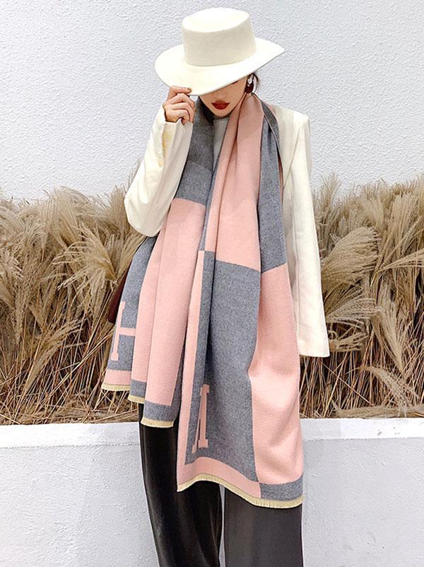 Original Warm Letter Print Shawl&Scarf Product Image