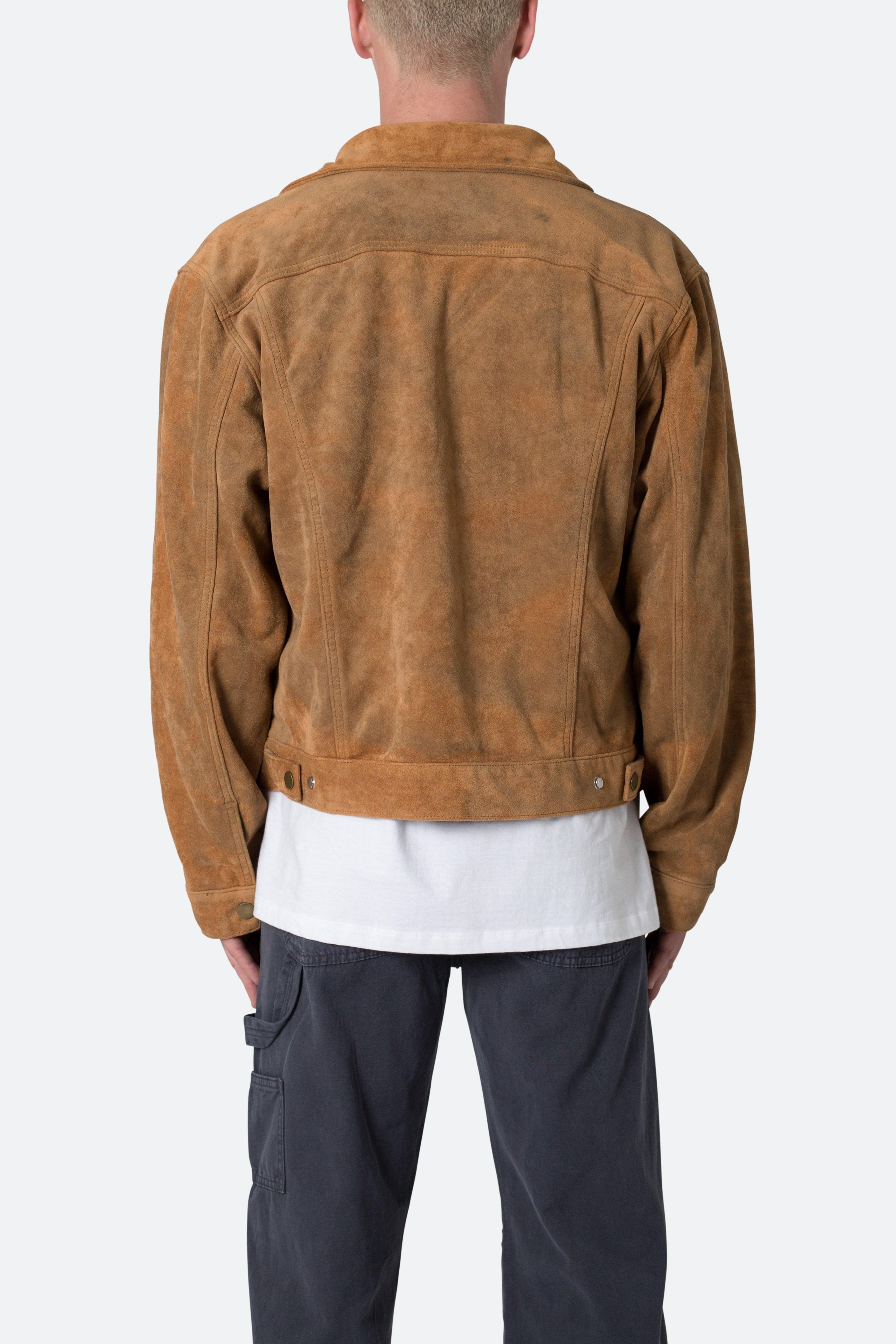 Suede Trucker Jacket - Brown Product Image