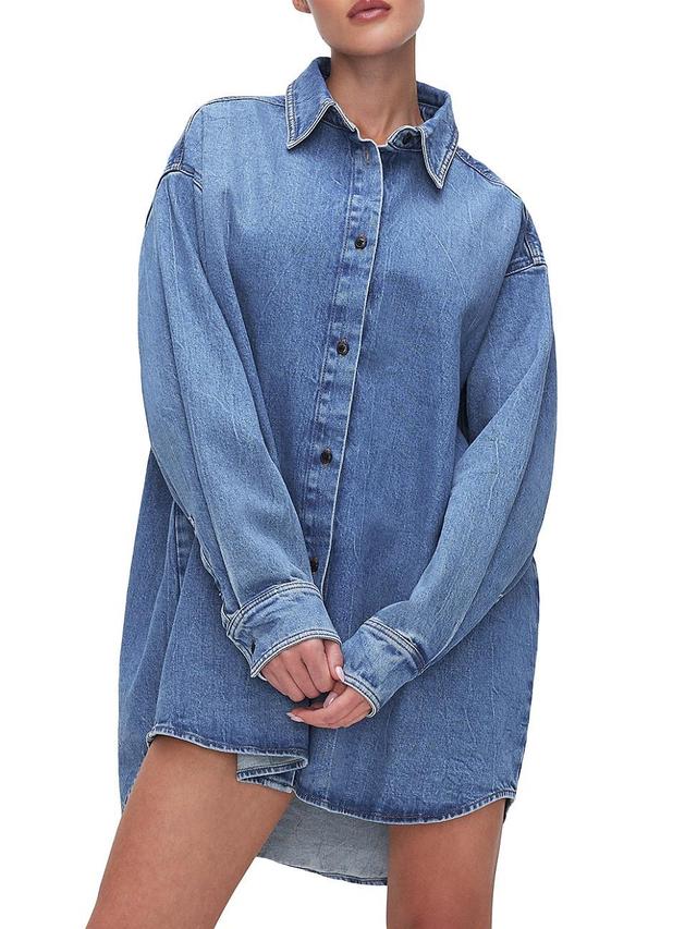 Womens Denim Oversized Shirt Product Image