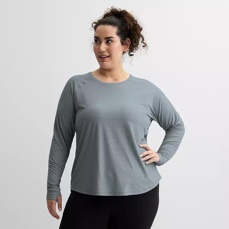 Plus Size Tek Gear Mesh Long Sleeve T-Shirt, Womens Product Image