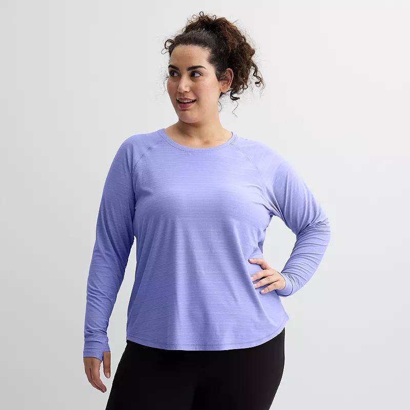 Plus Size Tek Gear Mesh Long Sleeve T-Shirt, Womens Product Image