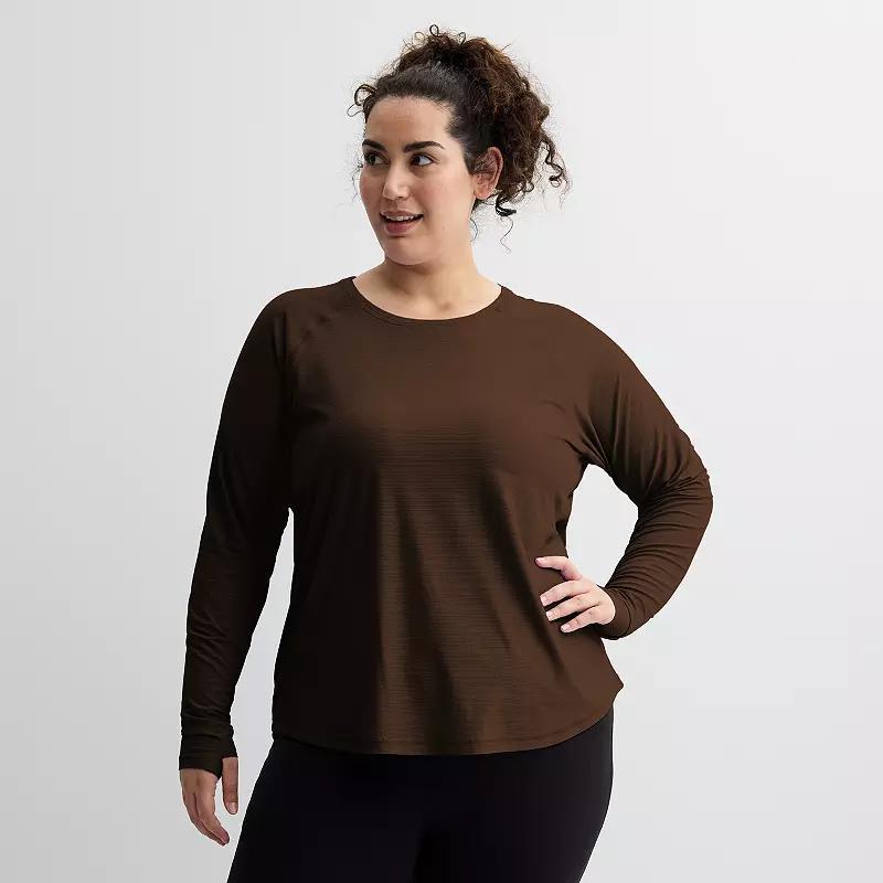 Plus Size Tek Gear Mesh Long Sleeve T-Shirt, Womens Product Image