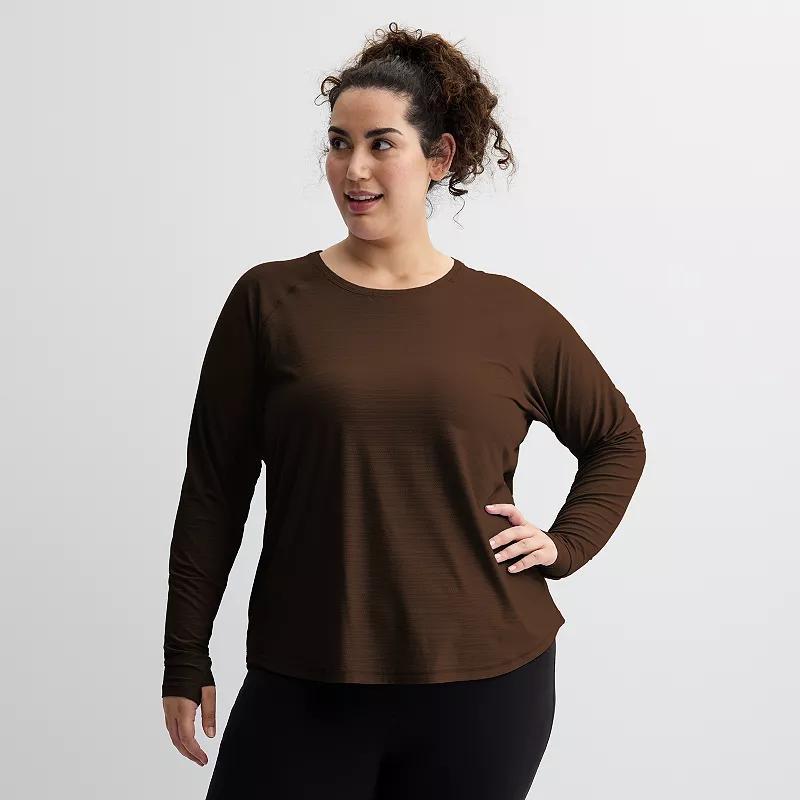 Plus Size Tek Gear Mesh Long Sleeve T-Shirt, Womens Product Image