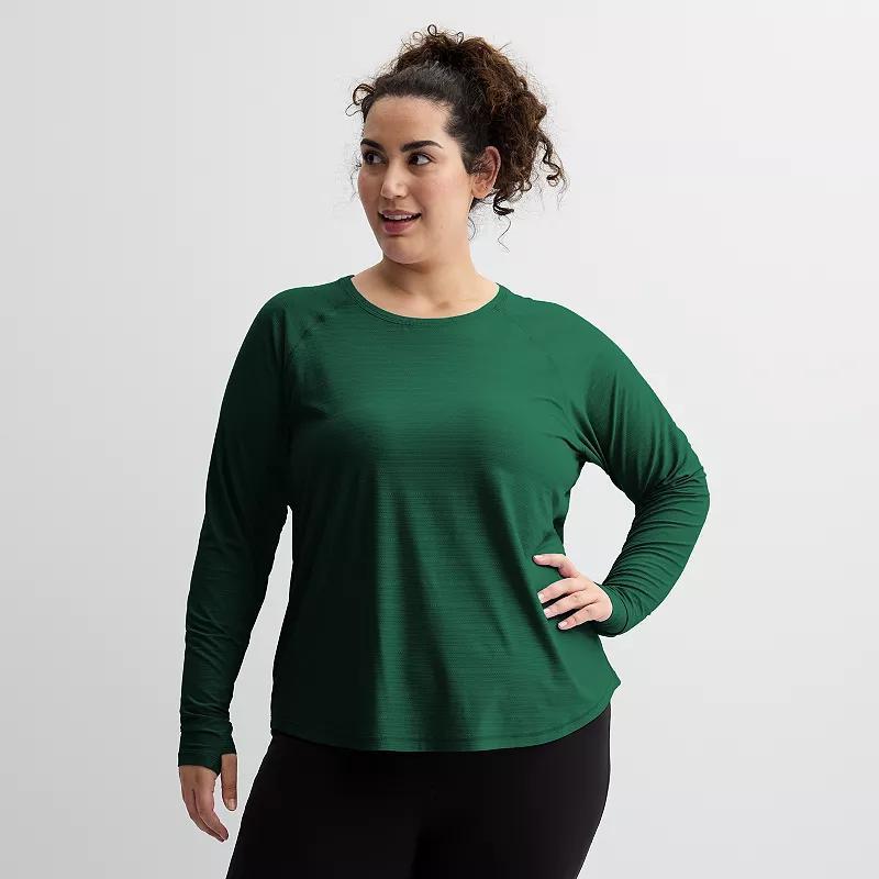 Plus Size Tek Gear Mesh Long Sleeve T-Shirt, Womens Product Image