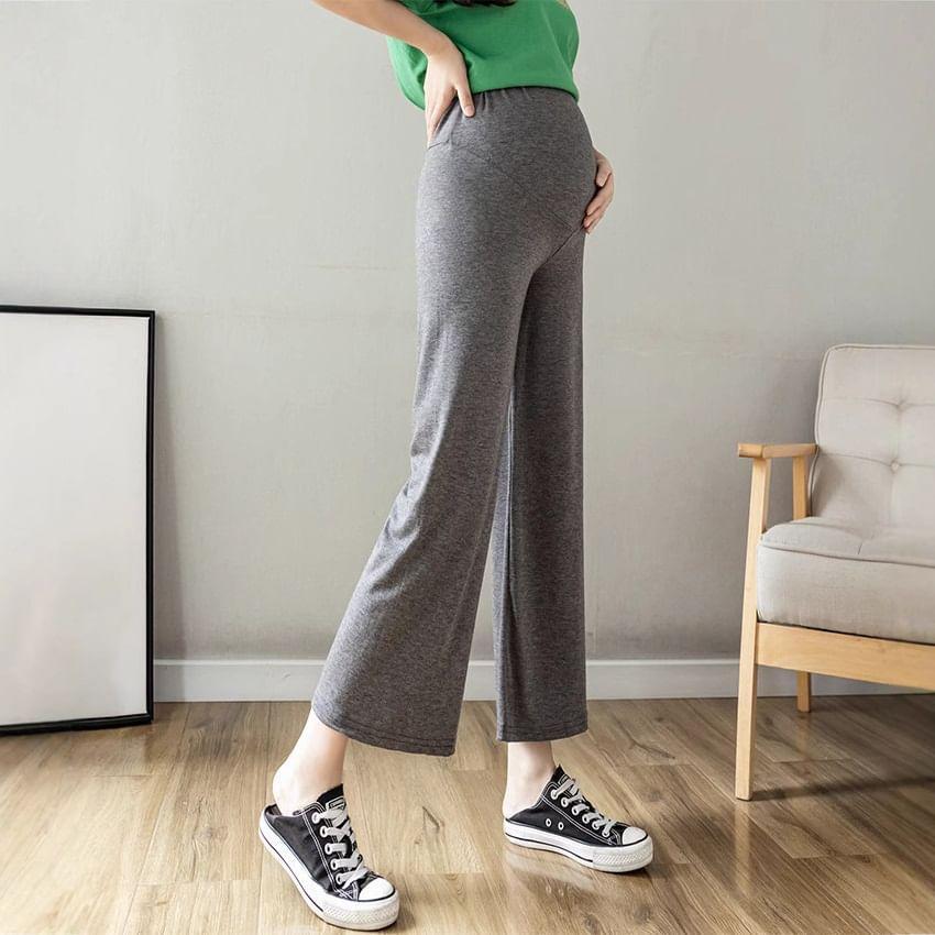 Maternity High Waist Straight Leg Crop Pants Product Image