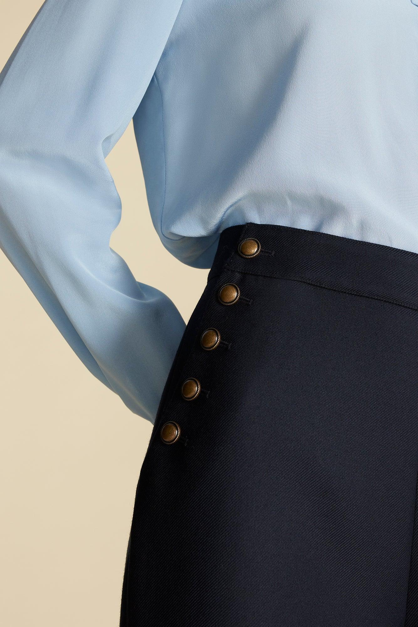 Sailor Wide Leg Trouser - Navy Blue Product Image