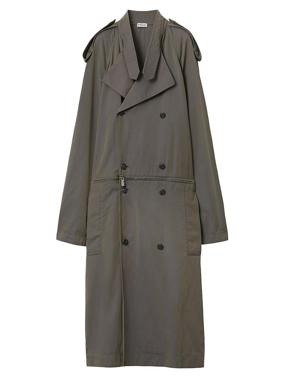 Womens Cotton-Linen Detachable Trench Coat product image