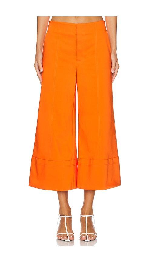 Andra High Rise Wide Leg Cropped Cuff Pant Product Image