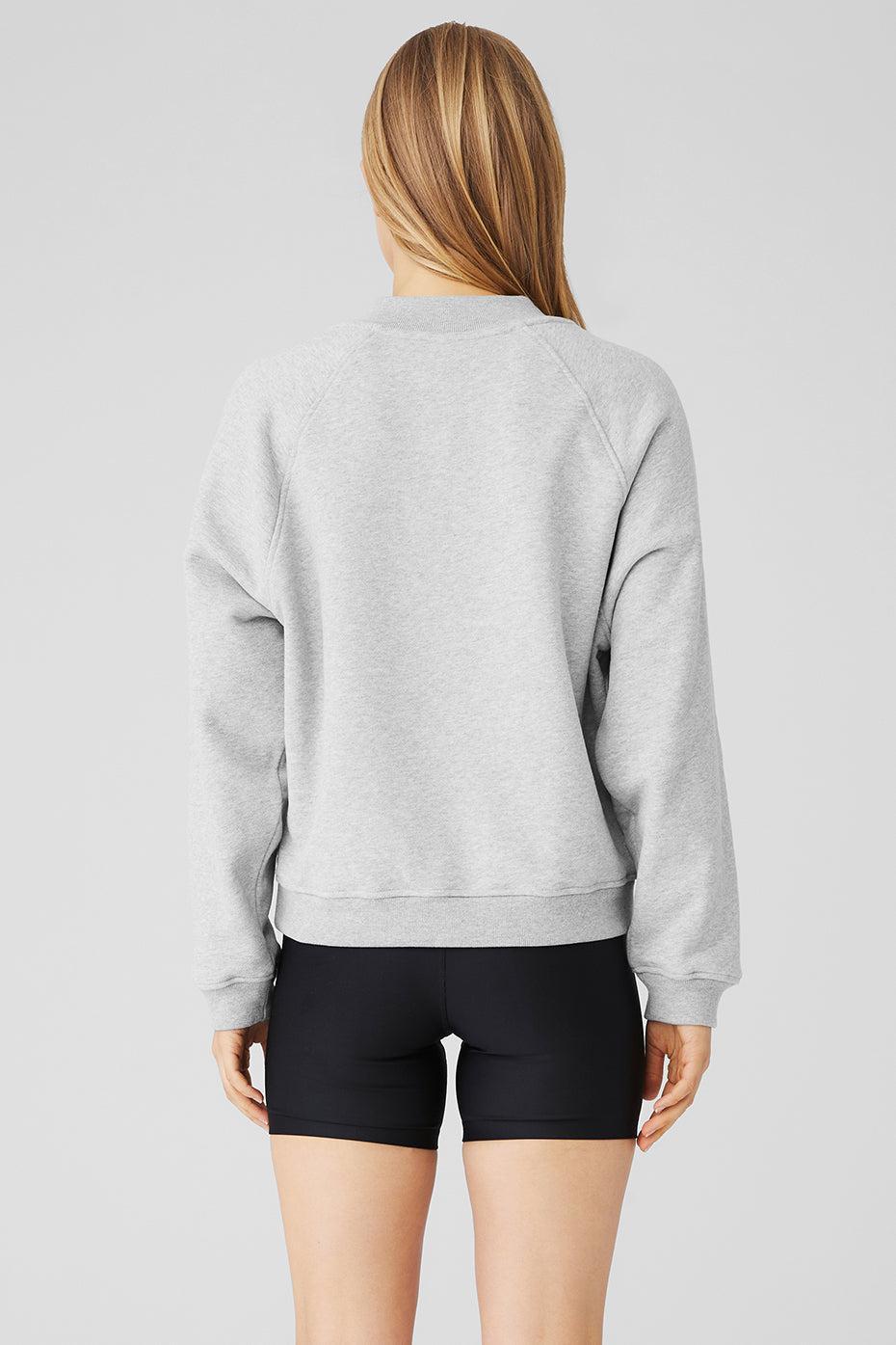 Heavy Weight Free Time Crew Neck Pullover - Athletic Heather Grey Female Product Image