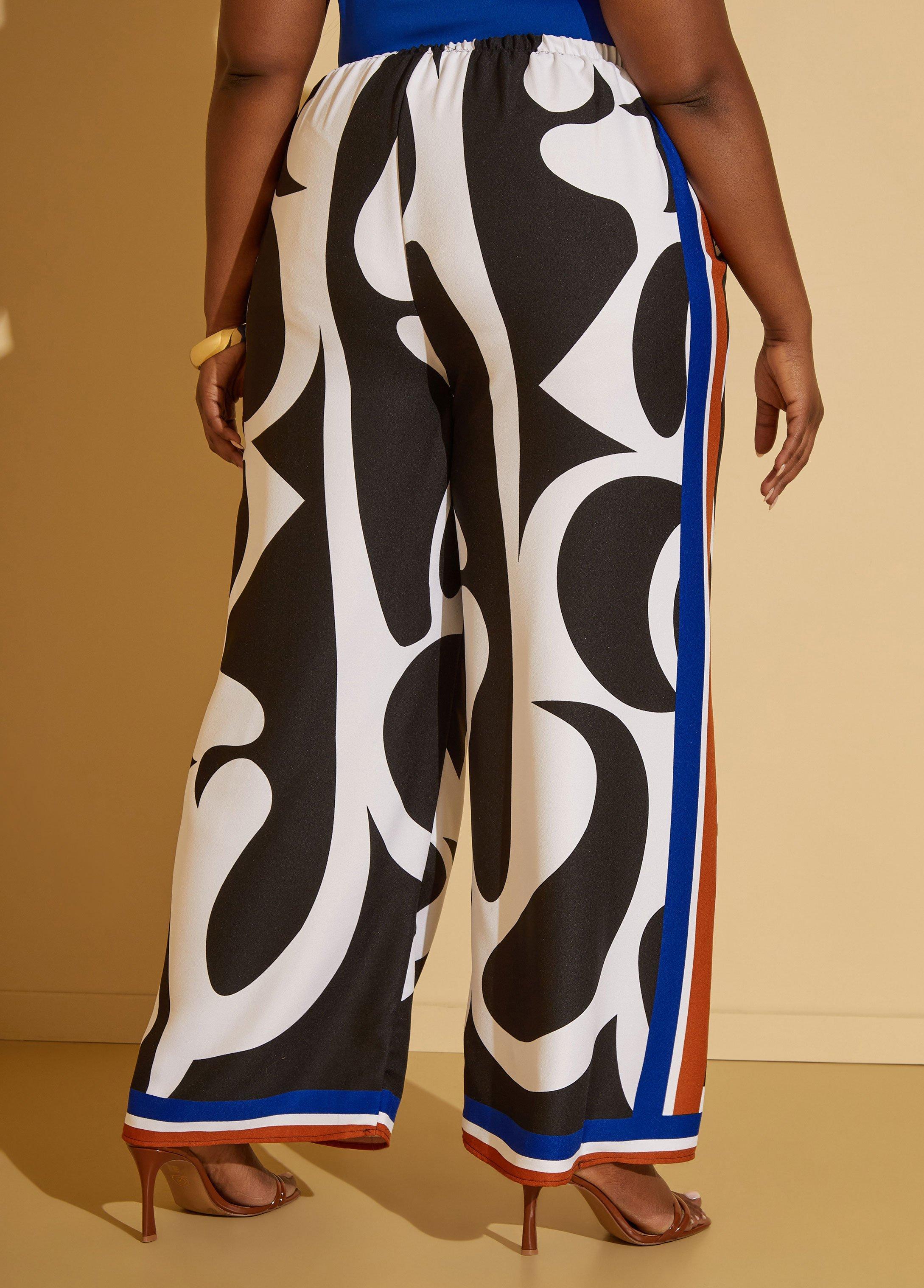 Printed Wide Leg Pants Product Image