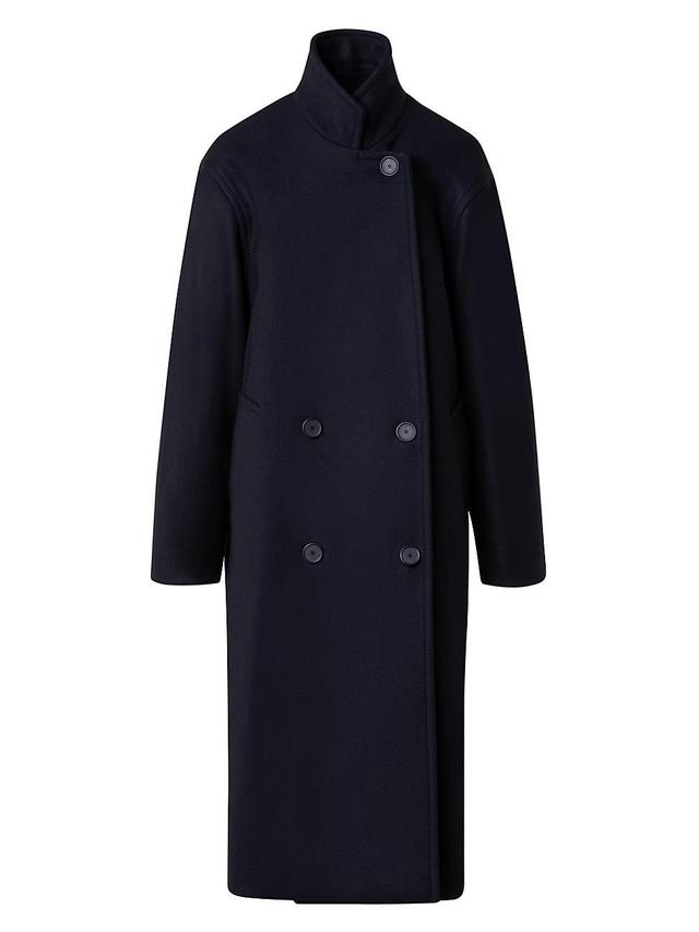 Womens Wool-Blend Double-Breasted Coat Product Image