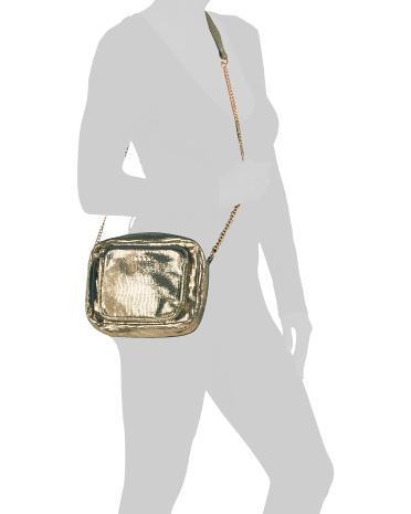 Leather Metallic Crossbody for Women Product Image